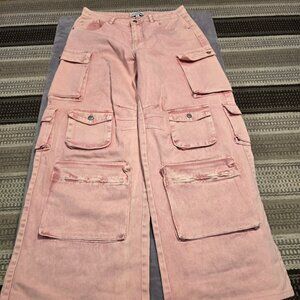 Fashion NOVA wide leg size 13 Cargo Denim